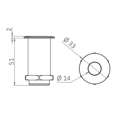 Attacco acciaio inox RAPID LOCK base (39.840.00)